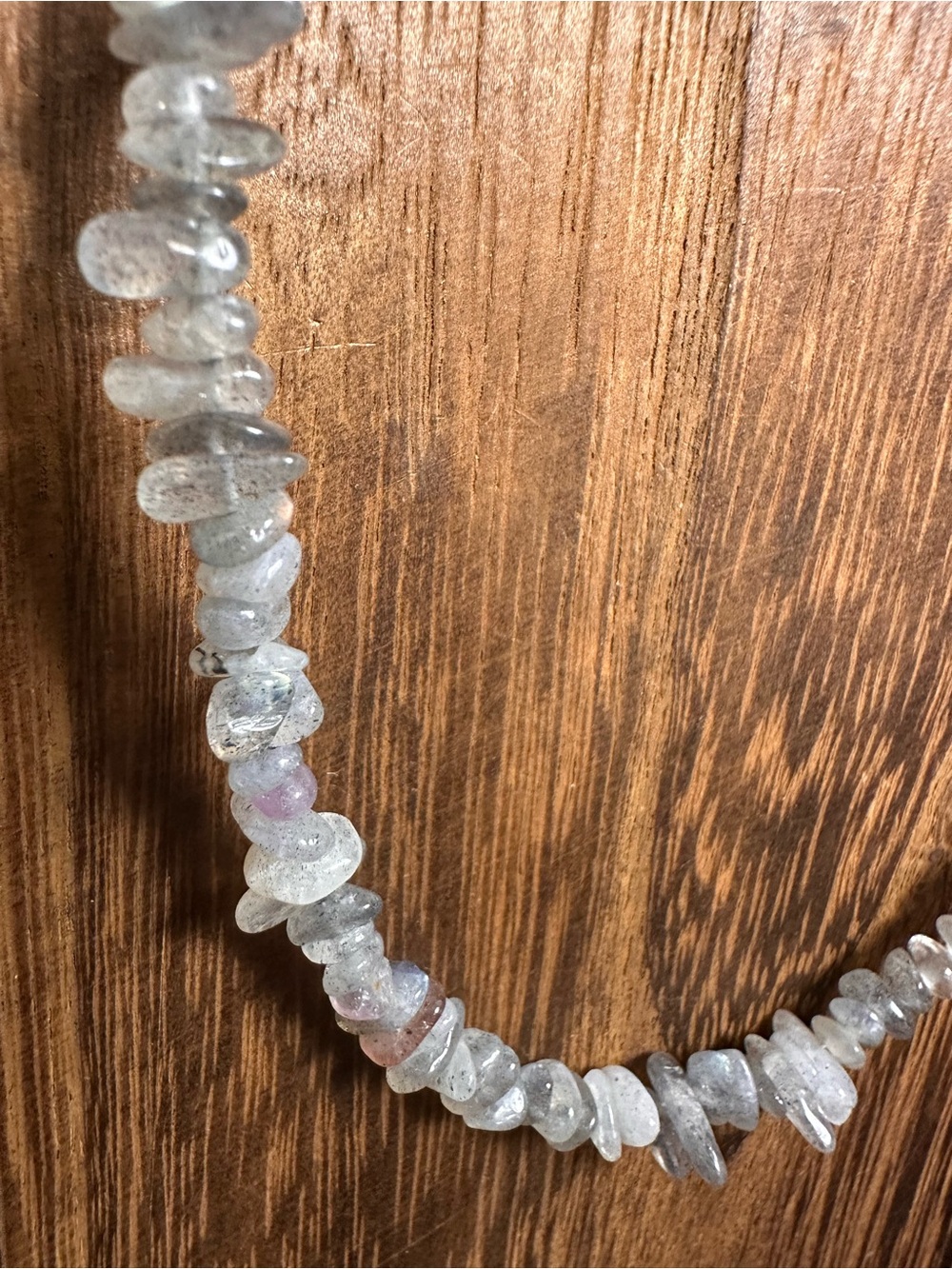 Labradorite Crystal Chips Necklace - Blue Flash - Picture 8 of 10